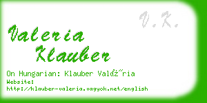 valeria klauber business card